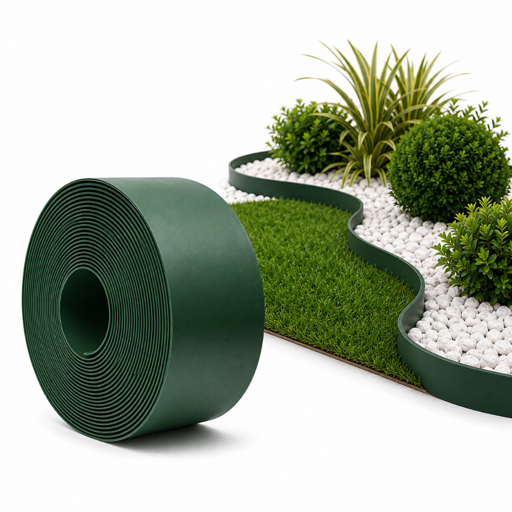 Limitador Grama Separador Organizador Jardim Flexível Resistente 10cm Altura de 5 até 50M