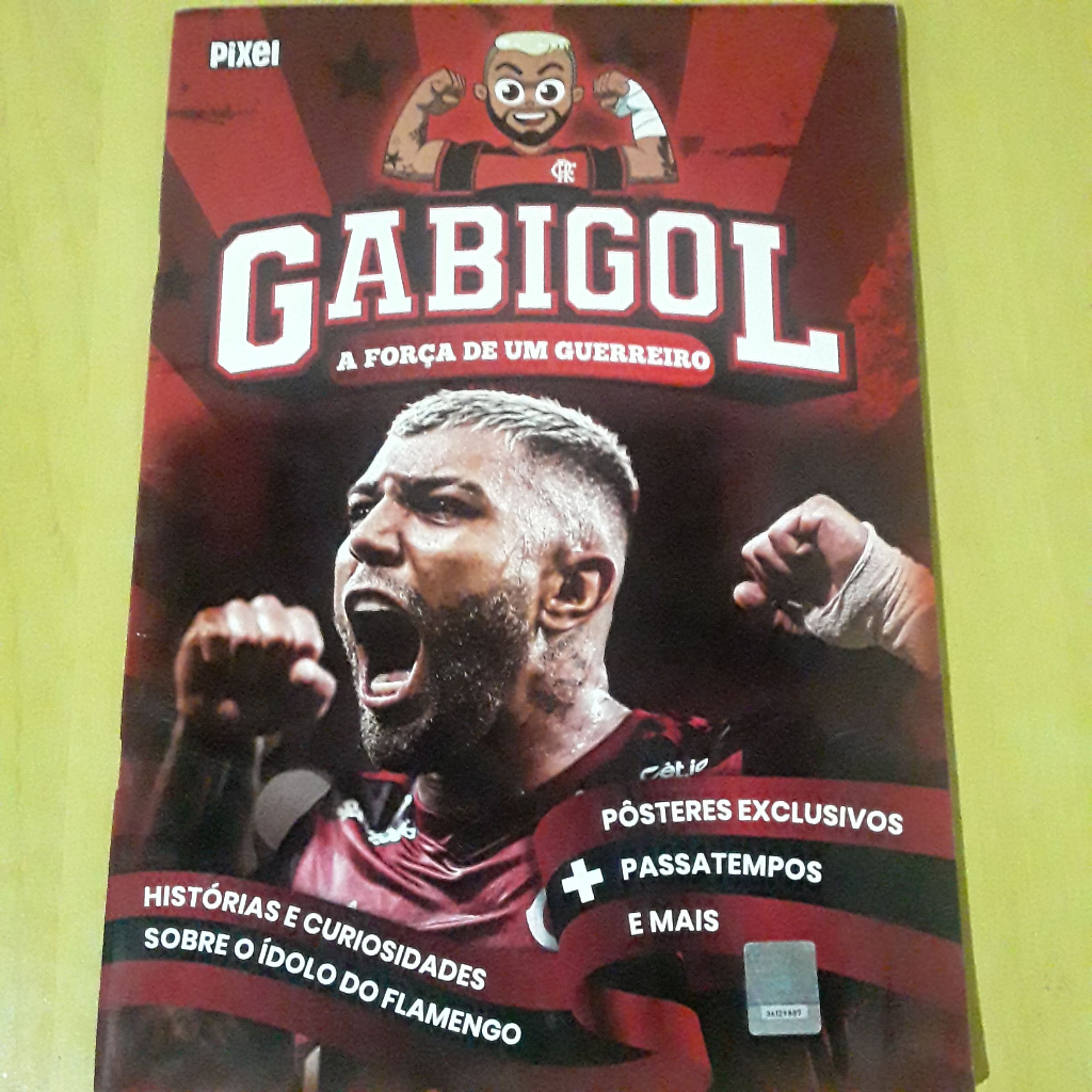 PL88 REVISTA GABIGOL A FORÇA DE UM GUERREIRO FLAMENGO HISTÓRIA E CURIOSIDADES PÔSTERES PASSATEMPOS