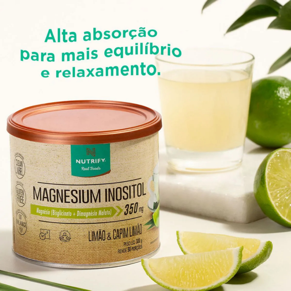 Magnésio Inositol 300g Suplemento Alimentar em Pó - Nutrify