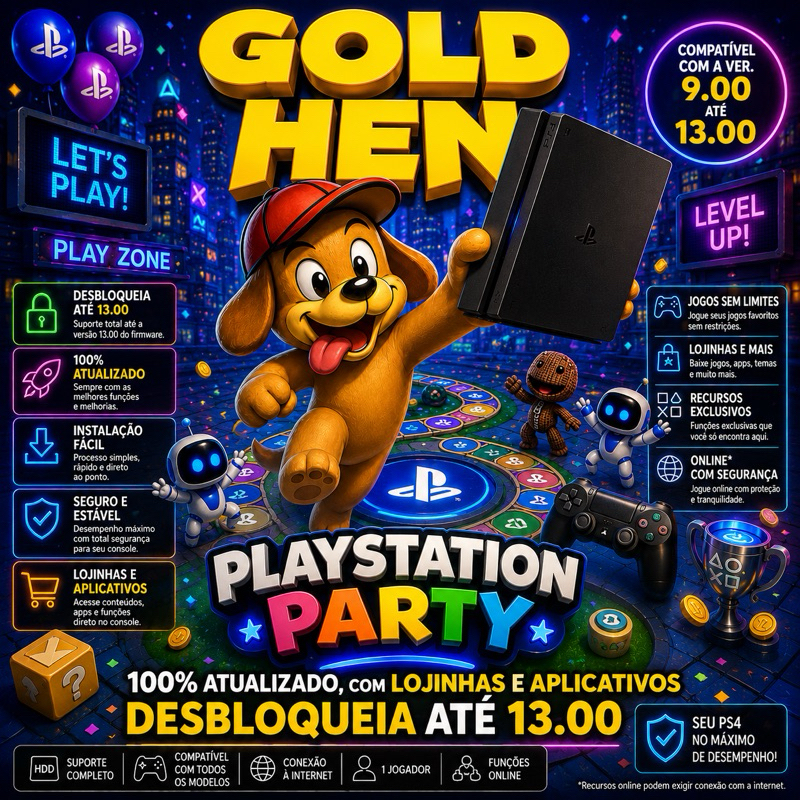 Disco de desbloqueio para PS4 GoldHEN BDJ (9.00 ate 13.00) + LOJINHA E APLICATIVOS