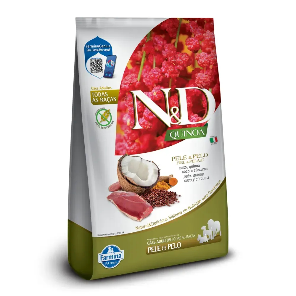 Ração N&D Quinoa Skin & Coat Pato Cães 10,1kg