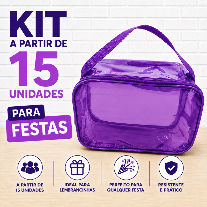 Bolsinha Retangular de Alça de mão para Festas Kit 15 20 25 30 35 40 45 50 55 60