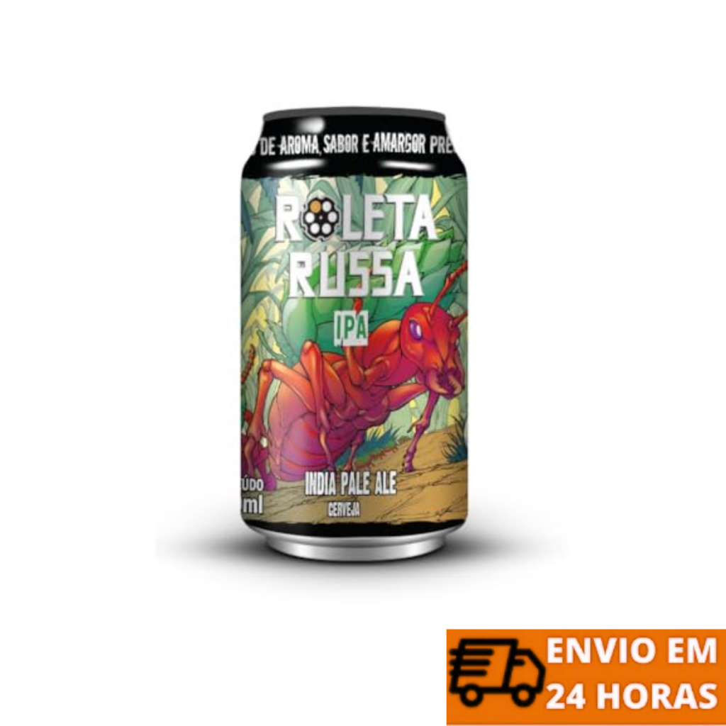 Cerveja Roleta Russa Indian Pale Ale IPA lata 350ml