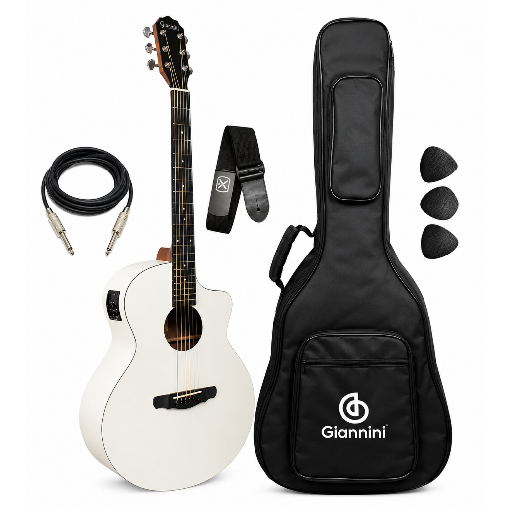 Violão Aço Eletroacústico Giannini Acoustik Gjm Com Bag - Sa