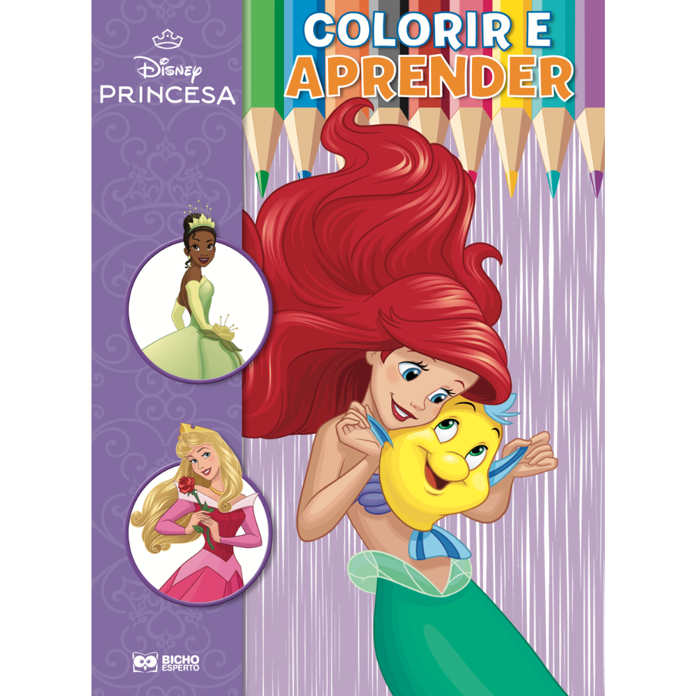 Livro Infantil Colorir e Aprender Disney Princesas