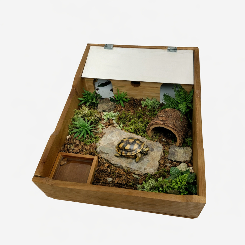 Terrário Jabuti Casa Viveiro Tartaruga Viveiro Habitat Hamster + Serragem Natural - Já vai Montado