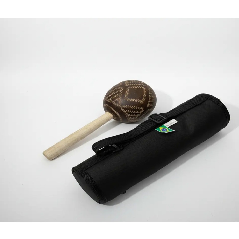 Kit Maracá Indígena de Cabaça e Madeira com Capa – 10 Unidades