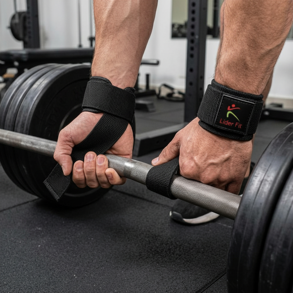 Par De Luva Strap Fita Munhequeira Gancho Para Treinos Musculação Crossfit