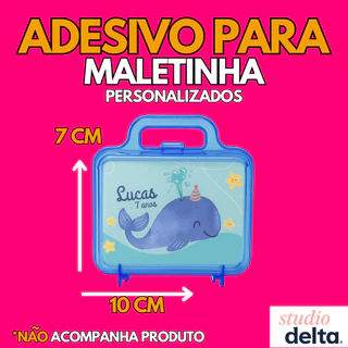 ADESIVOS para MALETINHA - QUALQUER ARTE - PERSONALIZADO - 10x7cm - ENVIO RÁPIDO