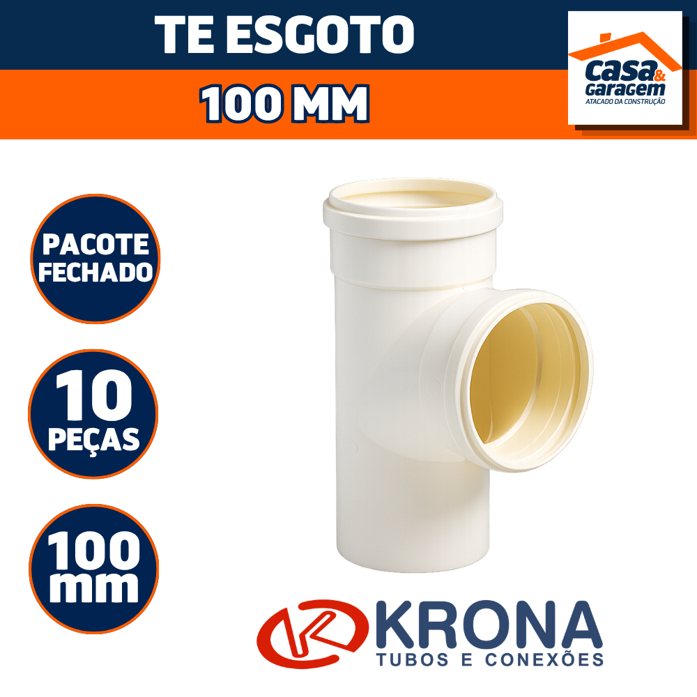 Kit Com 10 Te Esgoto 100mm 661 Krona