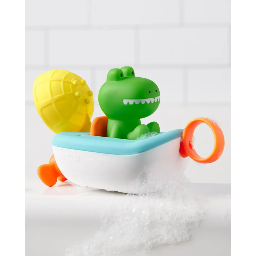 Skip Hop Brinquedo Para Banho Croc Zoo The Boat Baby Bath Brinquedo para banheira crocodilo no barco de corda