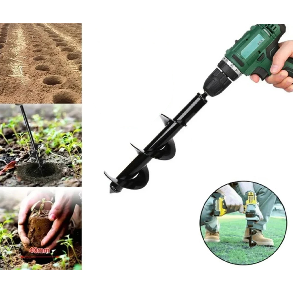 Broca Espiral Jardim Perfurador Solo Terra Plantio