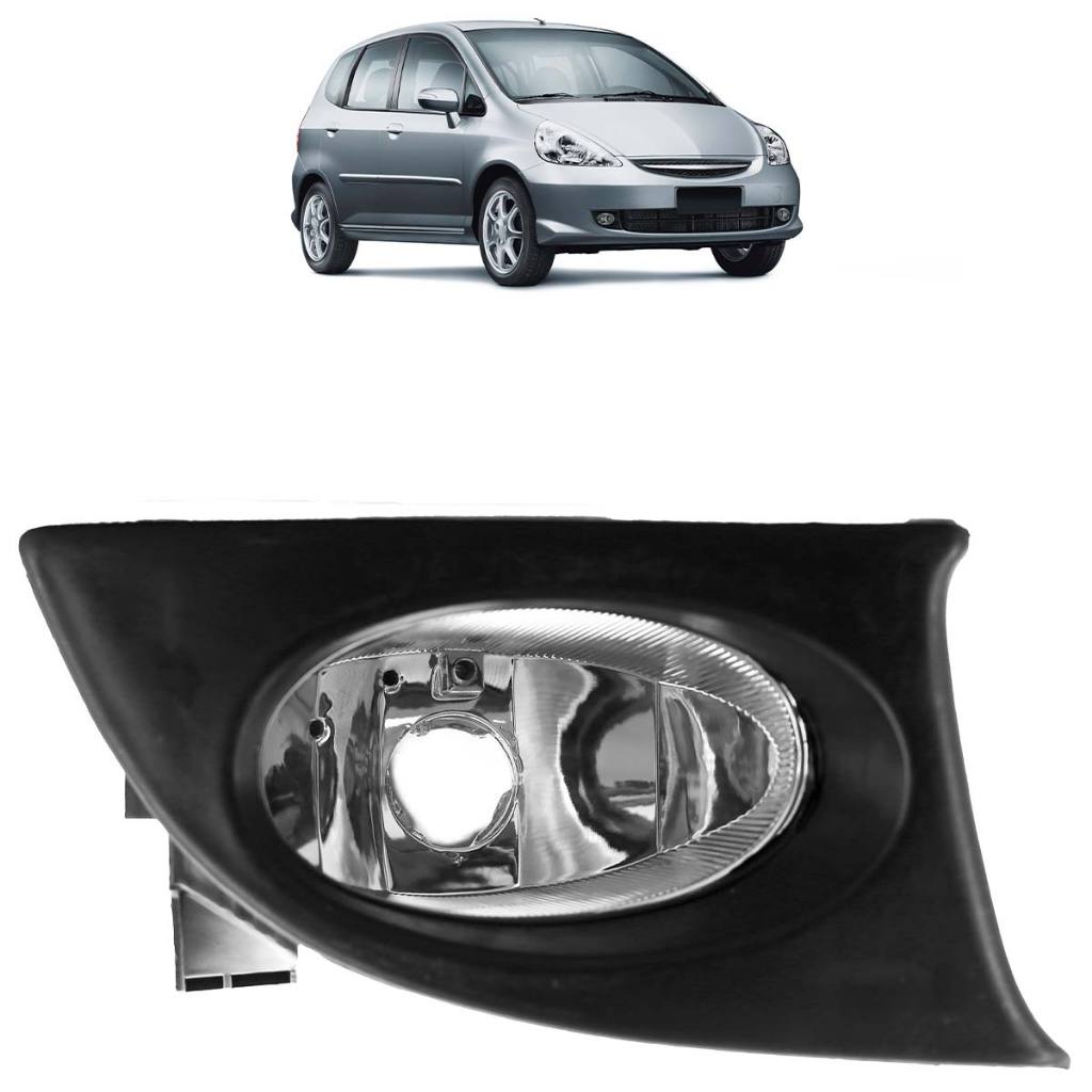 Farol Milha Auxiliar Fit 2006 2007 2008 Lente Lisa Acrilico