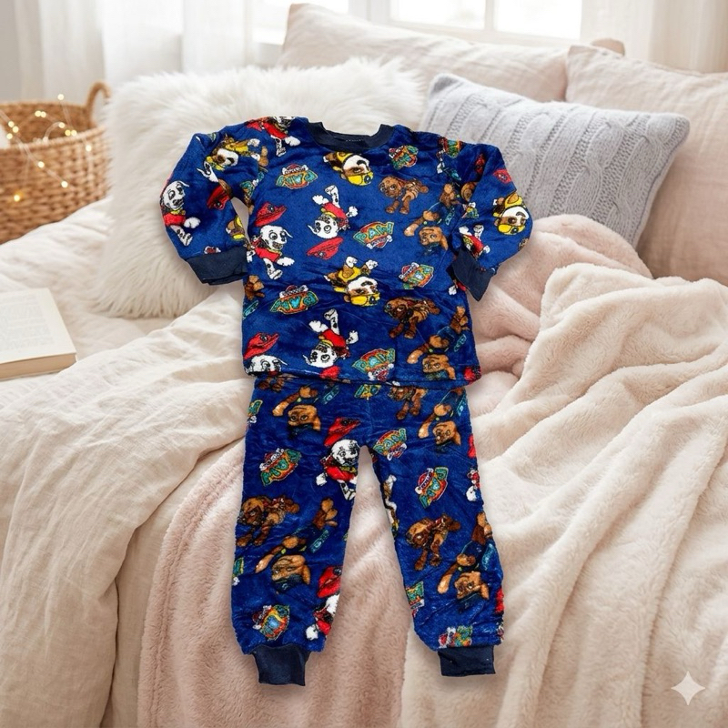 Pijama Infantil Menino Plush Fleece Premium Inverno Quentinho Peluciado Macio