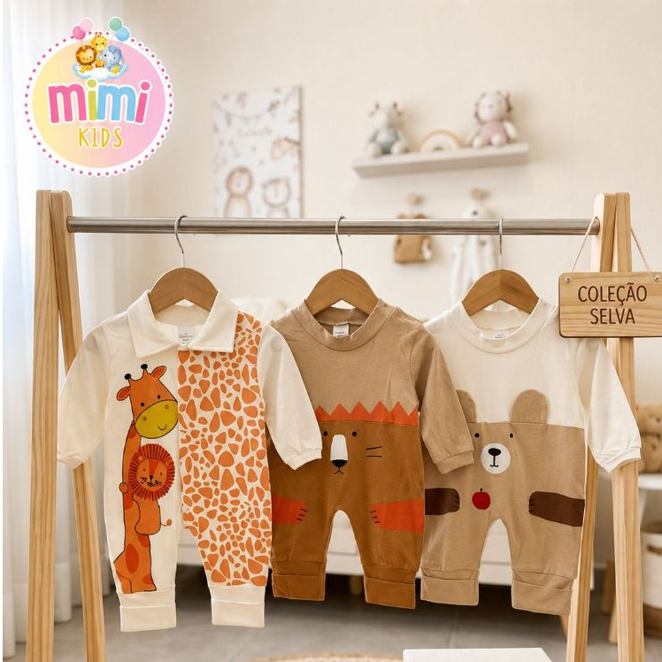 Kit Sortido 03 Peças de Roupas Infantil Menino - Promoção - Kit com 3 Macacão Roupa Infantil Menino Envio Imediato
