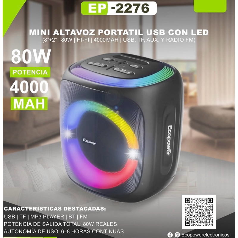 Caixa de som Ecopower ep-2276