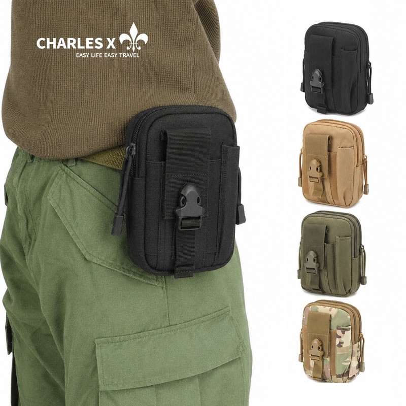 CHARLES X Bolsa militar tática multifuncional de pequeno porte, tipo pochete.