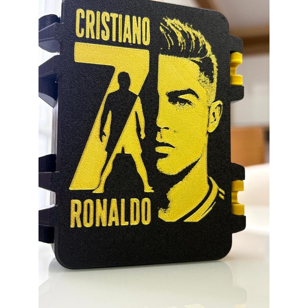 Caixa Porta Figurinha Álbum Copa do Mundo 2026  CRISTIANO RONALDO Estojo Organizador de Figurinhas