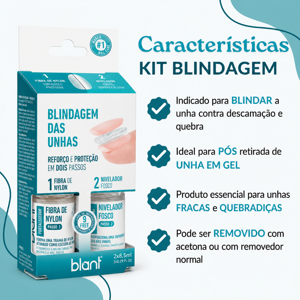 Kit Blindagem Para Unhas Blant 2x  8,5ml