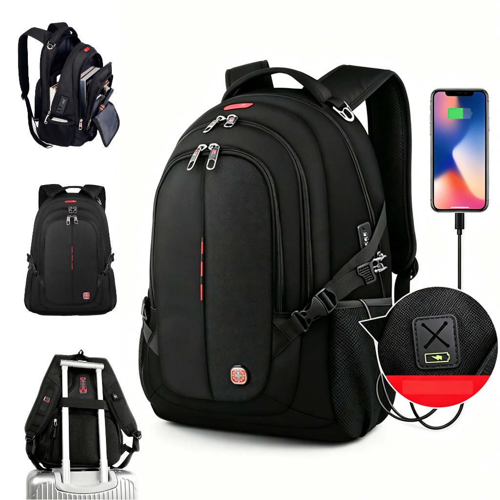 Mochila Crosswave Antifurto Notebook 15'' 25L Executiva Espaçosa Para Trabalho e Faculdade