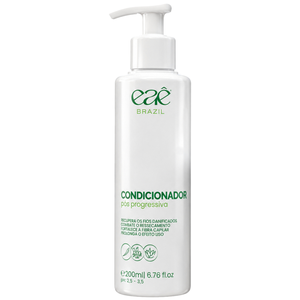 Condicionador Home Care Quiabo 200ml Pós Progressiva Liso Saudavel e Duradouro Eaê Brazil
