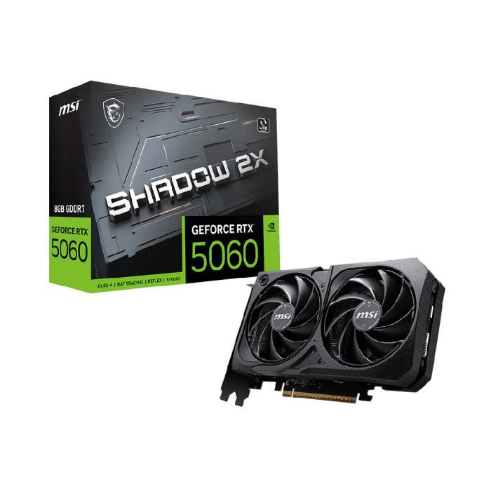 Placa de Vídeo MSI NVIDIA GeForce RTX 5060 Shadow 2X OC 8GB GDDR7 128bits - 912-V537-038