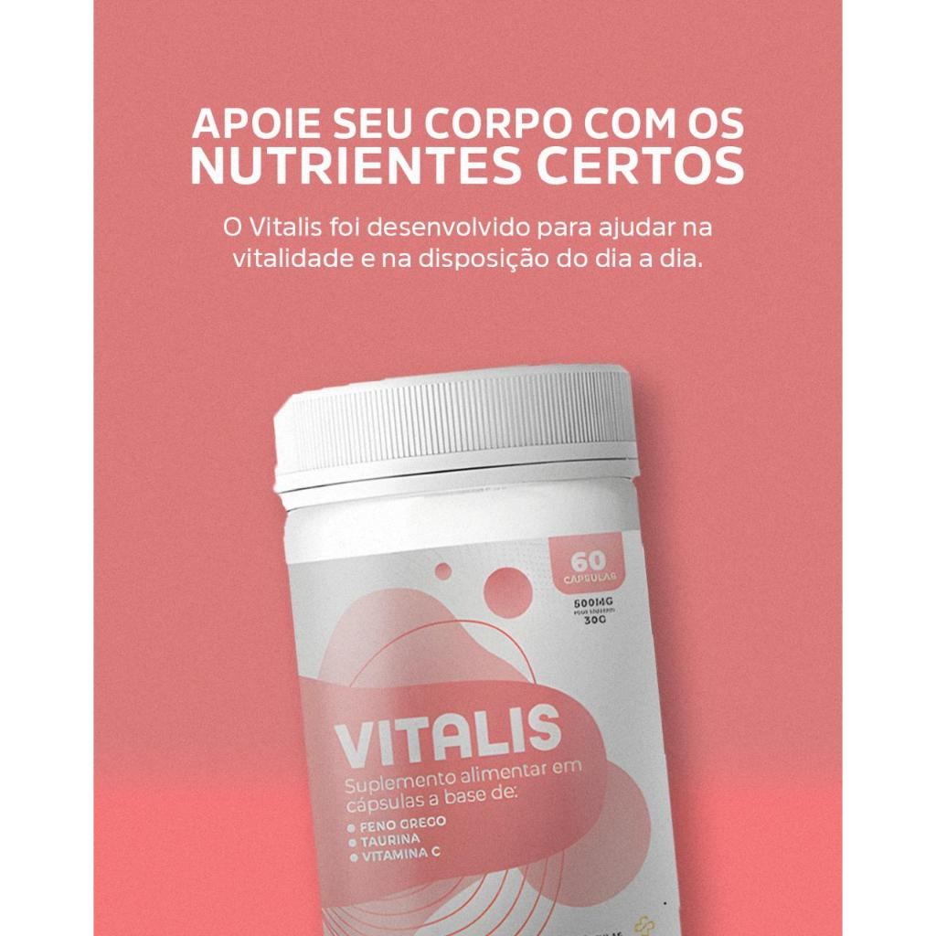 Suplemento - Nutrientes para Vitalidade e Bem Estar 60Cáps - Vitalis Curatio - Suplemento Alimentar