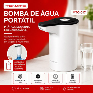 Bomba Eletrica De Galão Universal Com Carregamento USB Para Galão Garrafão De Água Envio Imediato