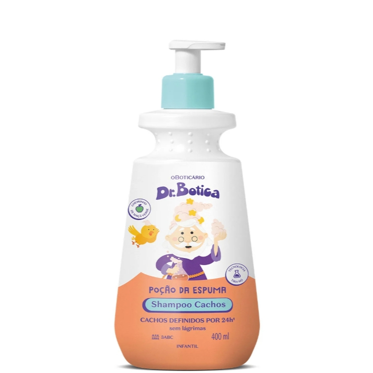 Shampoo Infantil Cabelos Cacheados 3 Abc Dr.Botica Poção Da Espuma 400Ml