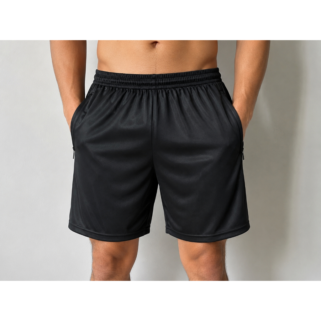 kit /Conjunto 2 Bermuda Short  Fit Refletivo Com Zíper Masculina Casual -Treino - Academia