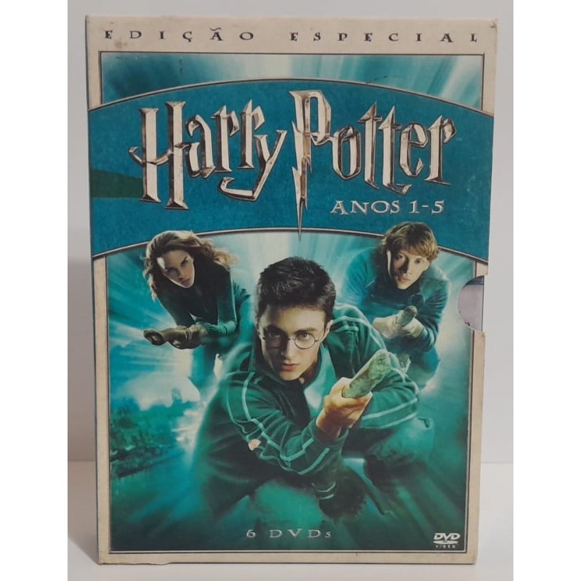 Box DVD Harry Potter Edição Especial Anos 1 ao 5 - 6 Mídias Impecáveis