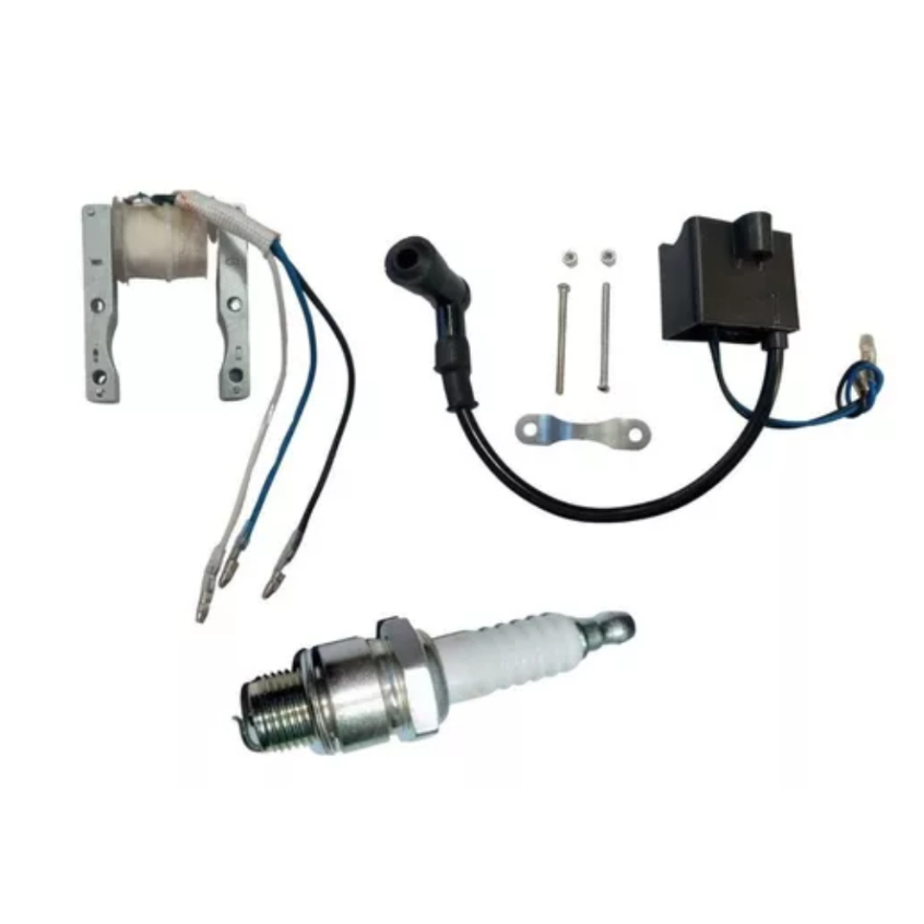Kit Bobina + Cdi + Vela Kxt para Bicicleta Motorizada 80cc 2 Tempos