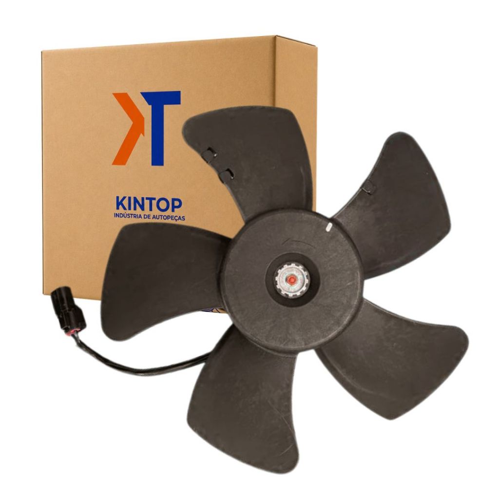 Ventoinha Radiador Eletroventilador 5 Pás 12v Para Honda Fit City 1.5 2009 a 2014 Kintop 19030RB0004