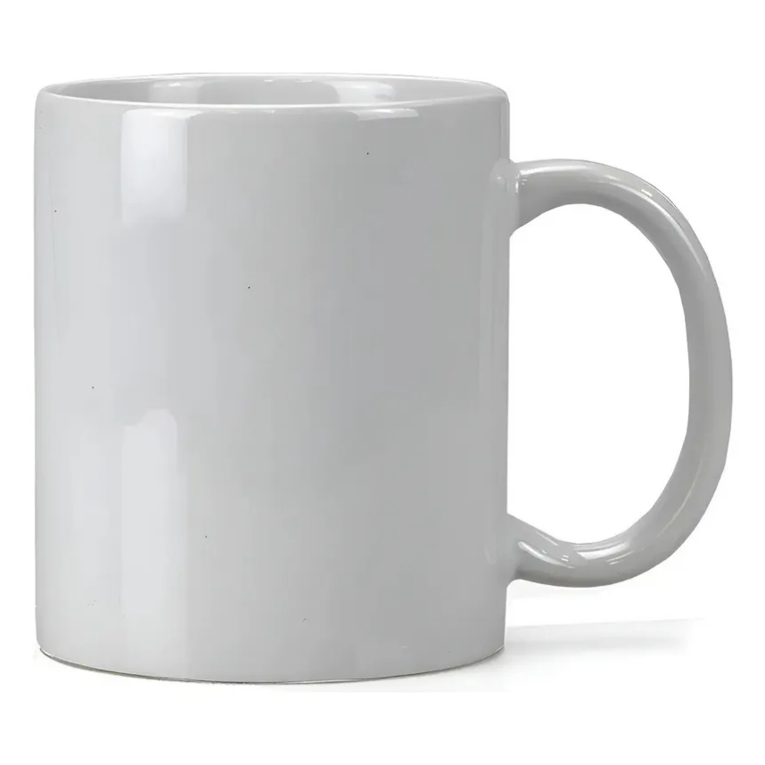 Kit Com 08 Xícaras Caneca De Porcelana 325ml Café Chá Chocolate Quente Alta Durabilidade Sublimação