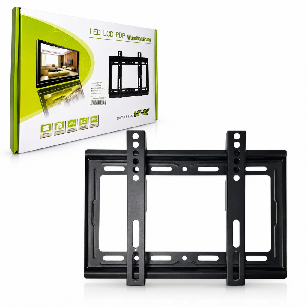 Suporte Fixo Universal para TV 14 a 42 Polegadas LED LCD Plasma VESA 200x200 Preto