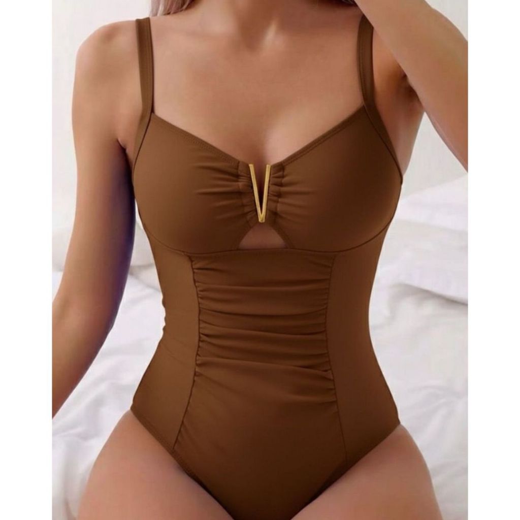 Maiô Body Disfarça Barriga Modelador Afina Cintura com Bojo Removível