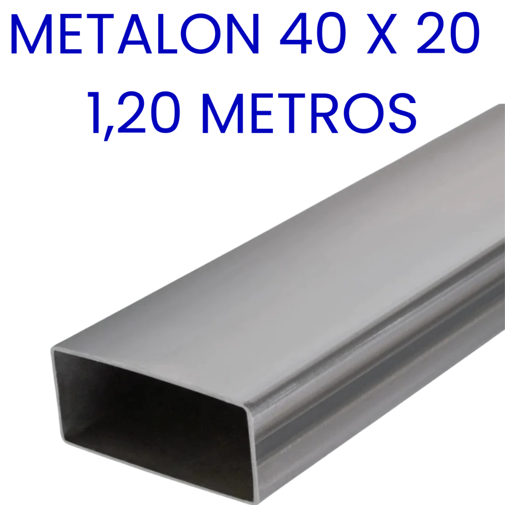 Metalon Aço 40x20 De 1,20 Metro Espessura 1,20mm  Chapa 18 Uso Industrial, Serralheria
