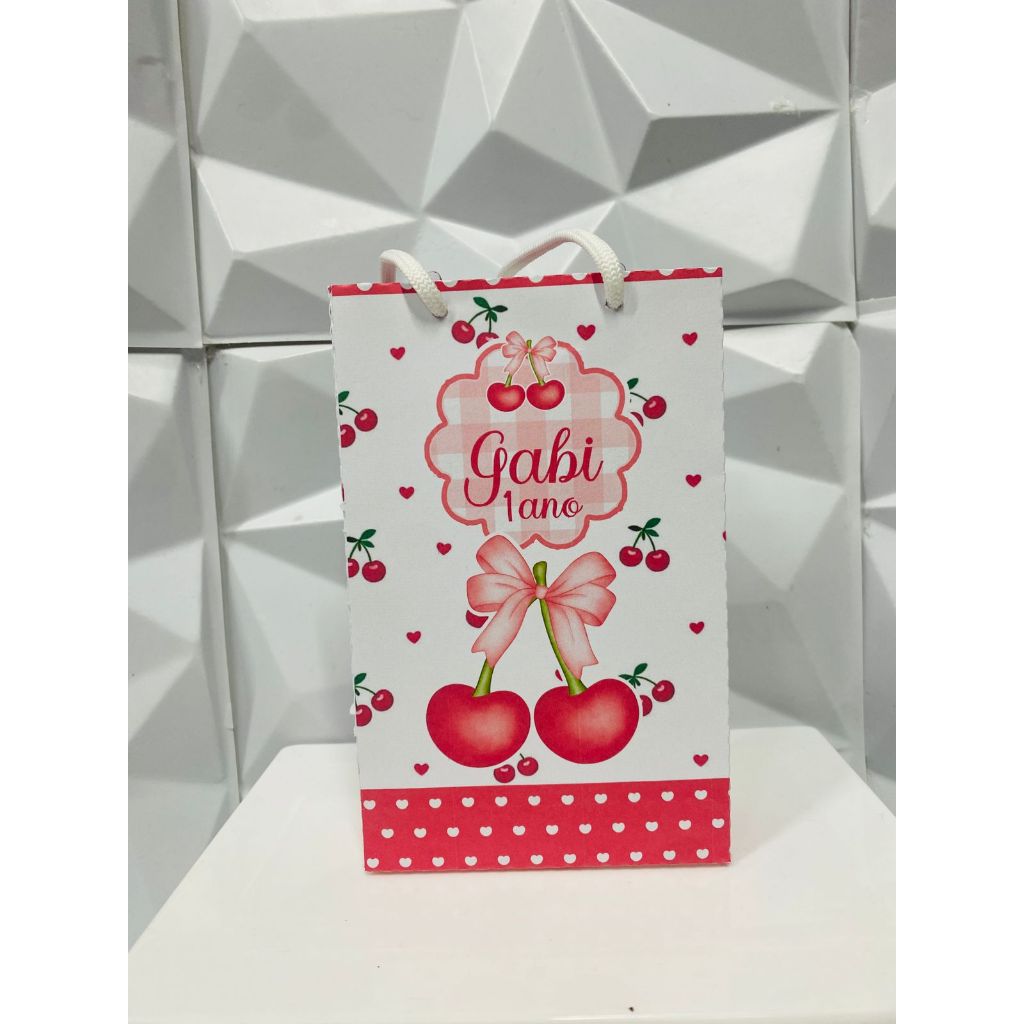 Sacolinha PP Cereja/Cerejinha Personalizados(SACOLINHA SURPRESA) /Lembrancinha de Festa /Aniversário