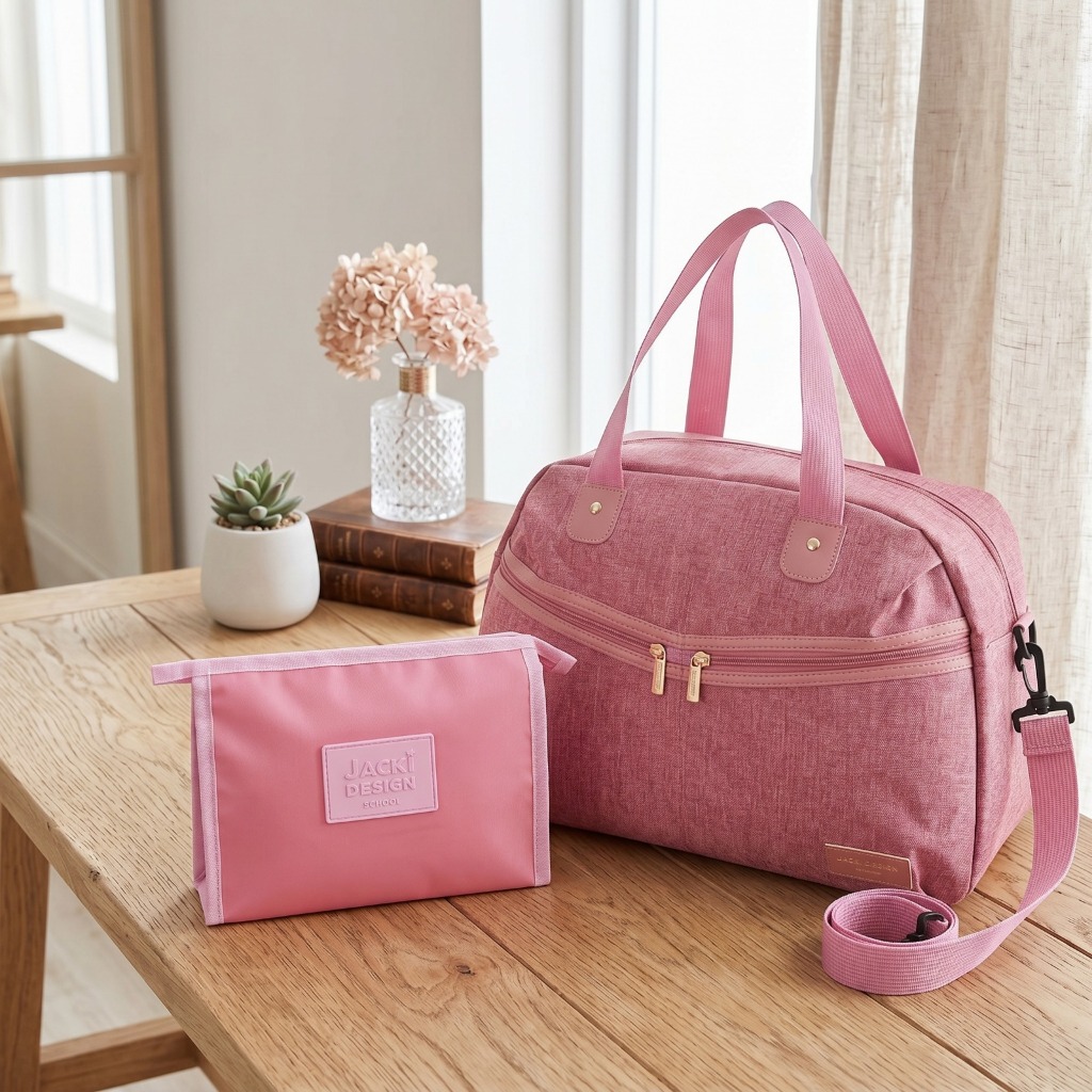 Kit Bolsa Viagem Jacki Design Be You + Estojo Necessaire Envelope Feminina Acade