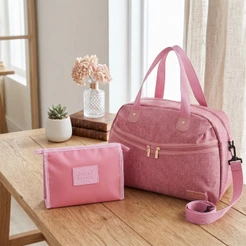 Kit Bolsa Viagem Jacki Design Be You + Estojo Necessaire Envelope Feminina Academia Viagem
