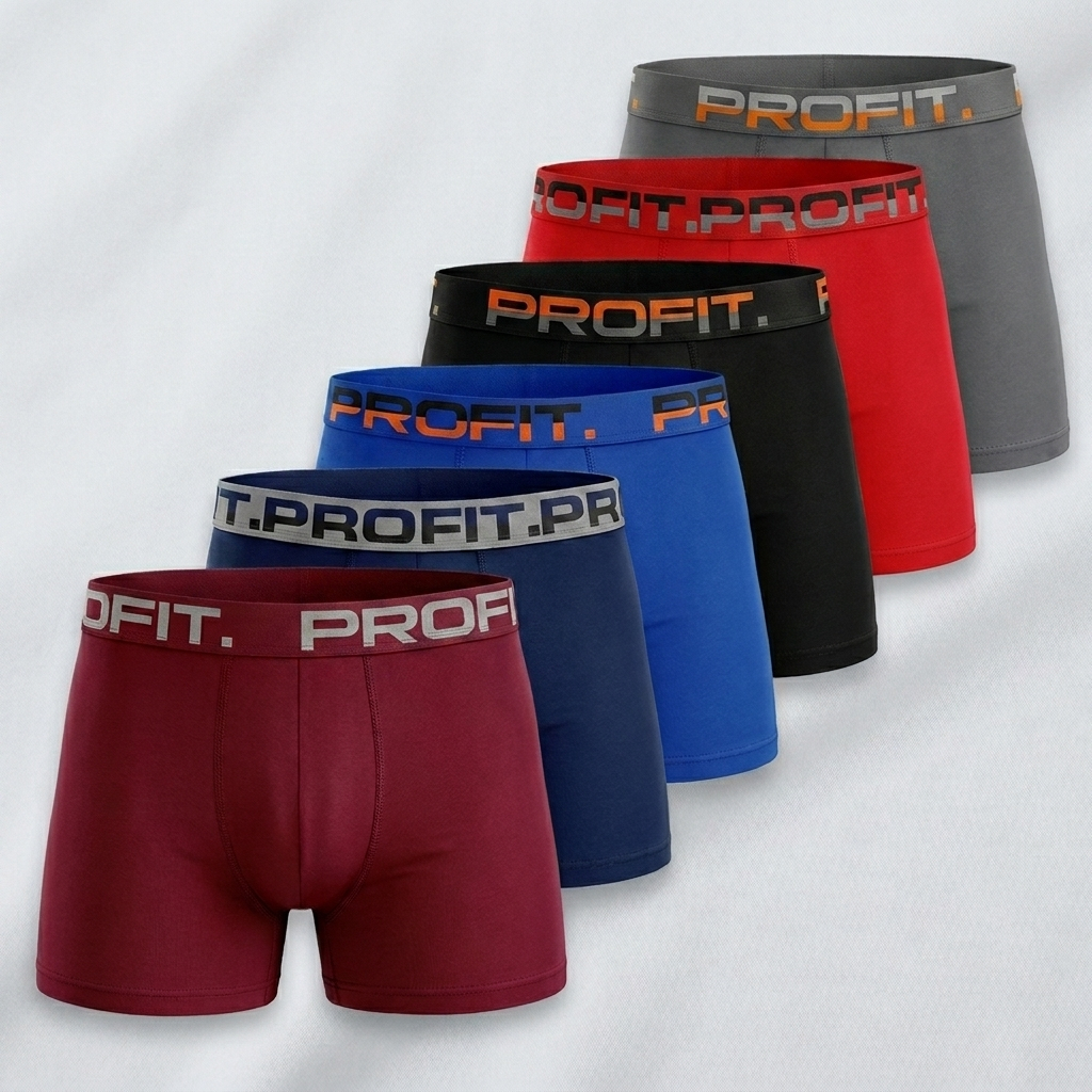 Kit com 3/5 Cuecas Boxer de ALGODÃO Masculina Adulta Cueca Box Antialergico