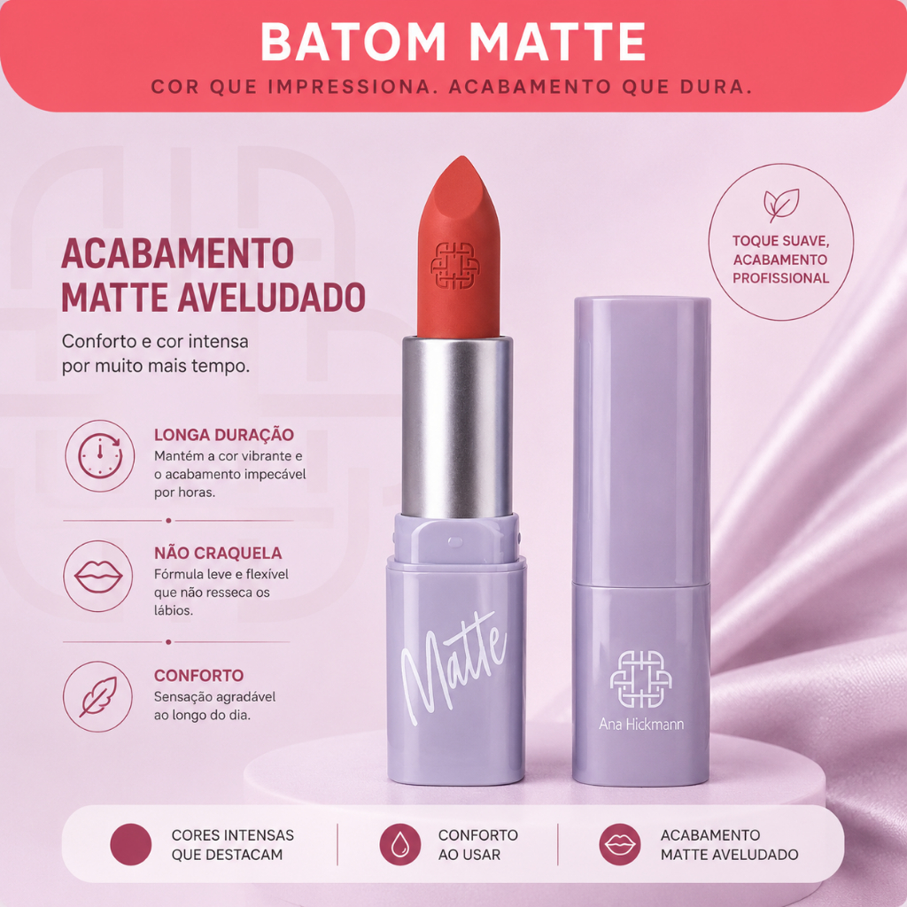 Batom Matte Rayssa Lipstick Longa Duração Ana Hickmann