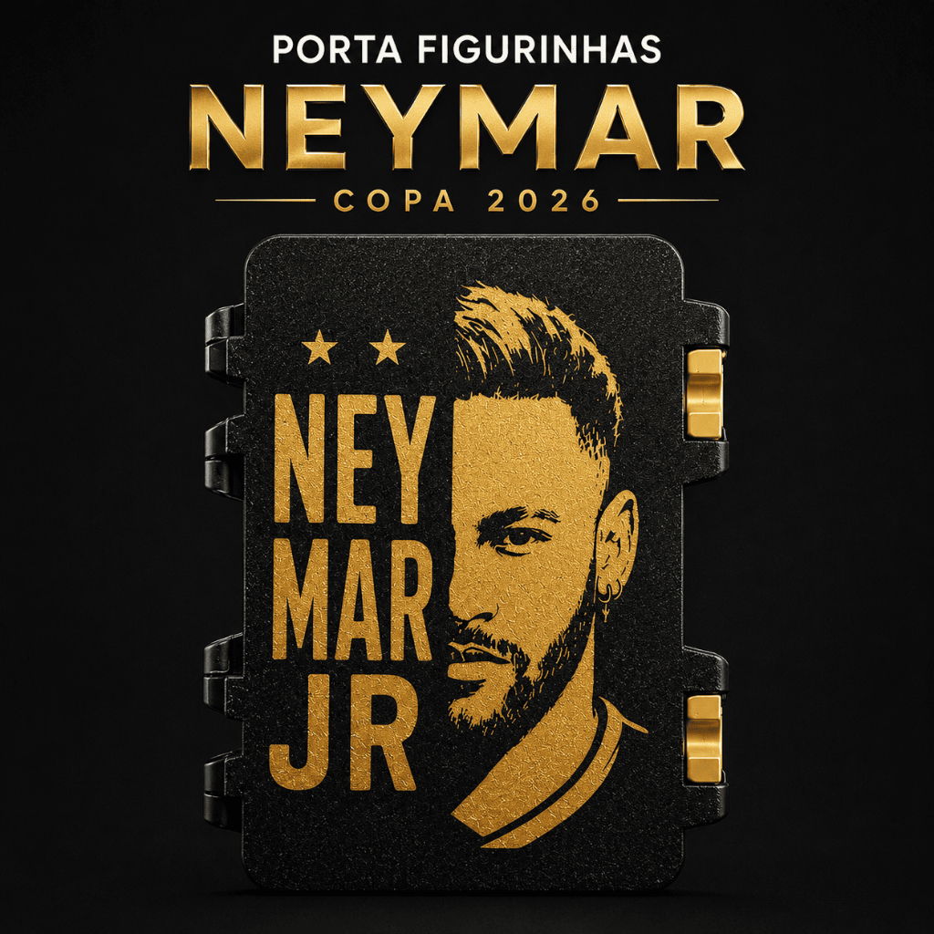 Porta Figurinhas Álbum *DUPLO* Copa do Mundo | Organizador de figurinhas Futebol | Caixa figurinhas