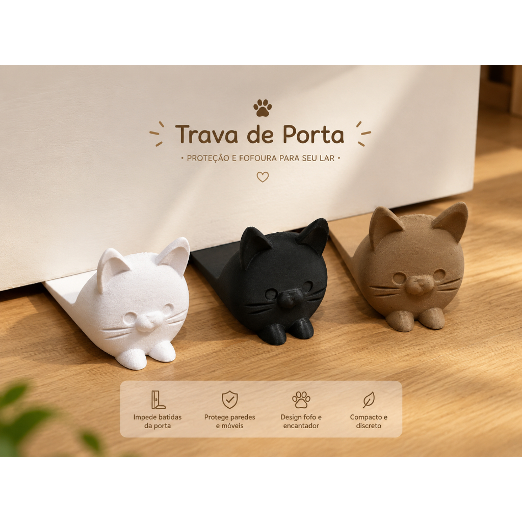 Batente de porta - Aparador de porta - Trava de porta - Batente de porta - Peso para porta