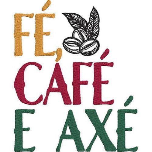 QUADRO FÉ AXE E CAFÉ PLACA DECORATIVA MDF