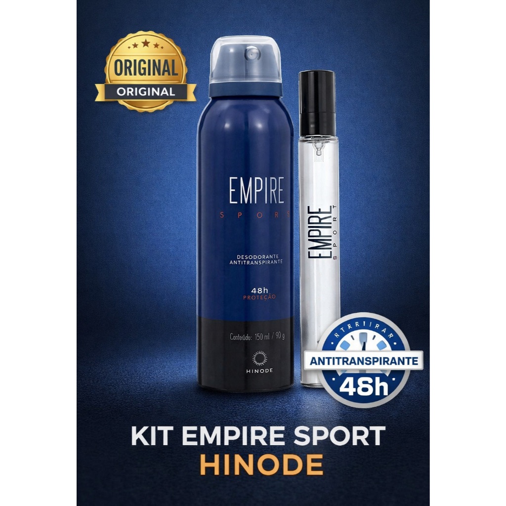KIT DESODORANTE + PERFUME 15 ML EMPIRE SPORT HINODE