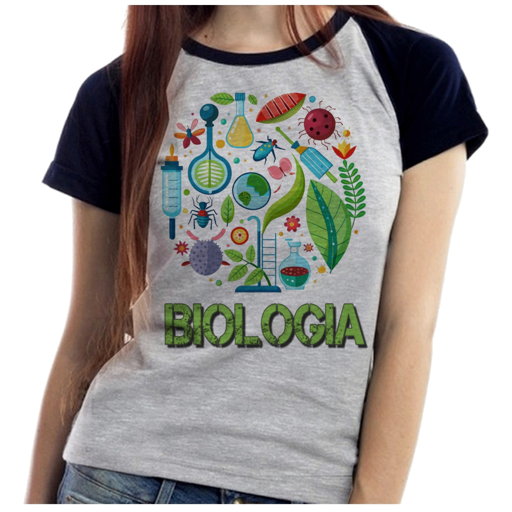 Baby Look Blusa Feminina ou Camiseta Unissex Biologia biologo profissão