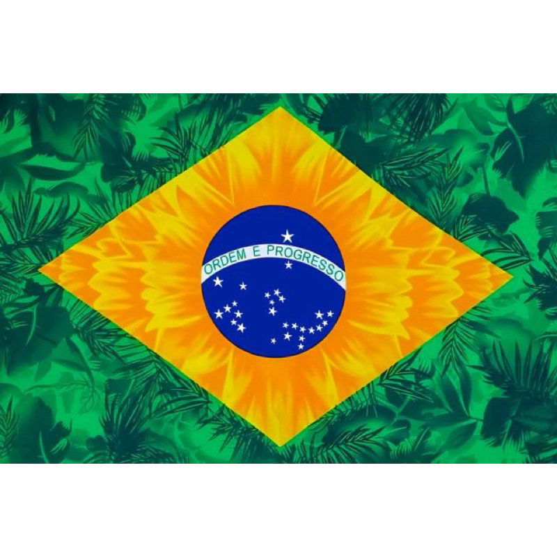 Canga Tropical copa e Amarelo Grande 1,50x1,10 Praia Piscina Viagem Verão Estampa Inspirada no Brasil