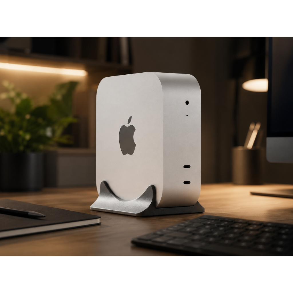 Suporte Vertical para Apple Mac Mini M4, Base Organizadora de Mesa, Stand Compac
