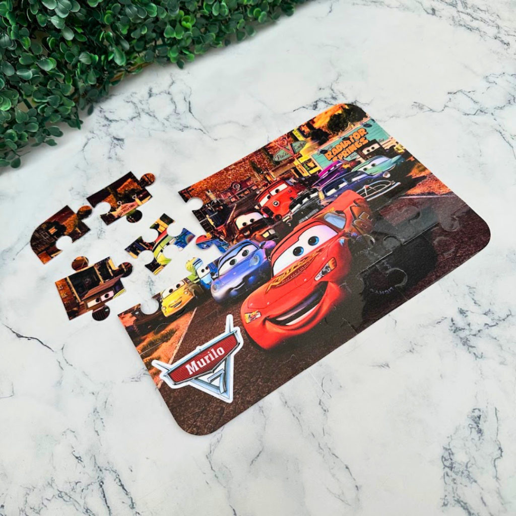 Quebra Cabeça Personalizado Carros McQueen – Lembrancinha de Aniversário